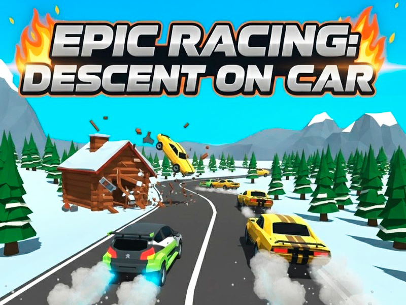 Epic Racing: Descent on Car 🕹️ Spilaðu á netinu á Sgames