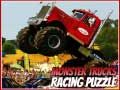 Leikur Monster Trucks keppni puzzli á netinu