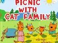 Leikur Piknik með kattarfjölskyldu á netinu