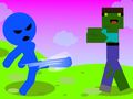 Leikur Stickman Zombie Flóttinn á netinu