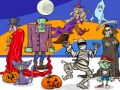 Leikur Finndu 5 mismun Halloween á netinu