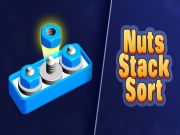 Leikur Hnetur Stack Sort: Hnetur og boltar á netinu