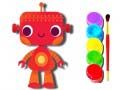 Leikur Til baka í skóla: Robot litabók á netinu