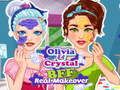 Leikur Crystal og Olivia: Raunverulegt Makeover fyrir Bestu Vinina á netinu
