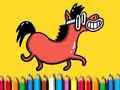 Leikur Aftur í skóla: Pony litabók á netinu