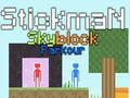 Leikur Stickman Skyblock Parkour á netinu Leikur Stickman Skyblock Parkour á netinu