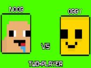 Leikur Noob gegn Obby Tveir Spilarar á netinu