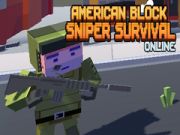 Leikur Ameríski Block Sniper Survival Online á netinu