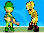 Leikur Eyðing Stickman zombie á netinu