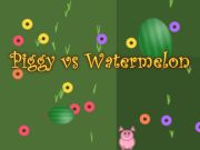 Leikur Piggy vs vatnsmelóna á netinu