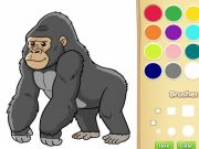 Leikur Gorilla litarbók fyrir börn á netinu