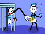 Leikur Stickman tröll þjófur þraut á netinu