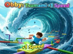 Leikur Obby: Tsunami +1 hraði á netinu