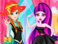 Leikur Prinsessa gegn Monster Stúlku á netinu Leikur Prinsessa gegn Monster Stúlku á netinu
