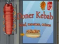 Leikur Doner kebab salat, tómatar, lauk á netinu