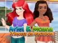 Leikur Ariel og Moana: Prinsessur í frí á netinu Leikur Ariel og Moana: Prinsessur í frí á netinu