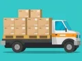 Leikur Puzzler með Fæðu og Sendingarbílum á netinu