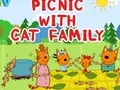 Leikur Piknik með kattarfjölskyldu á netinu