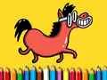 Leikur Aftur í skóla: Pony litabók á netinu