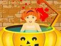 Leikur Lítil Babba Halloween Bað á netinu