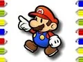 Leikur Til baka í skólann: Mario litun á netinu