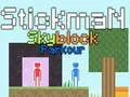 Leikur Stickman Skyblock Parkour á netinu