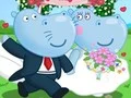 Leikur Hippopotamus Brúðkaup Partý á netinu Leikur Hippopotamus Brúðkaup Partý á netinu