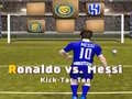 Leikur Messi gegn Ronaldo Kick Tac Toe á netinu