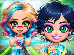 Leikur Tie-Dye Litaskot á netinu