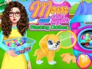 Leikur Mamma og Taylor þvo föt á netinu