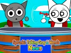 Leikur Sprunki: Talking Grey og Wenda News á netinu