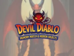 Leikur Devil Diablo Memory Match og faldir hlutir á netinu