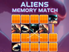 Leikur Aliens Memory Match á netinu