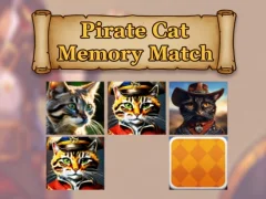 Leikur Pirate Cat Memory Match á netinu