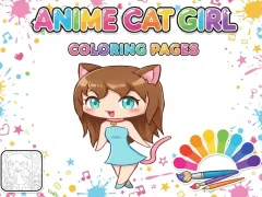 Leikur Anime Cat Girl litasíður á netinu