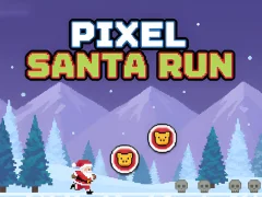 Leikur Pixel Santa Run á netinu