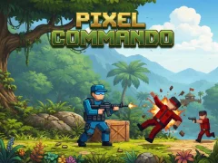 Leikur Pixel Commando á netinu