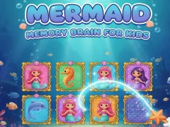 Leikur Mermaid Memory Brain fyrir krakka á netinu