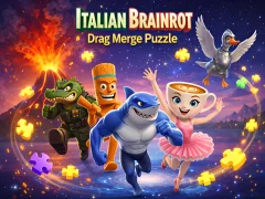 Leikur Ítalska Brainrot Drag Merge Puzzle á netinu