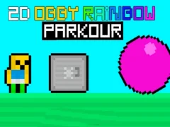 Leikur 2D Obby Rainbow Parkour á netinu