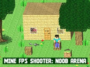 Leikur Mine FPS Shooter: Noob Arena á netinu