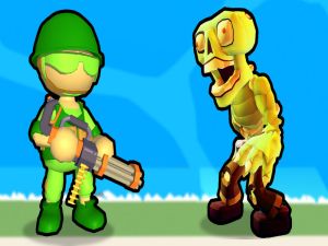 Leikur Eyðing Stickman zombie á netinu