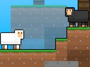 Leikur Sætur sauðfjárskyblock á netinu