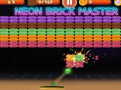 Leikur Neon Brick Blast Master á netinu
