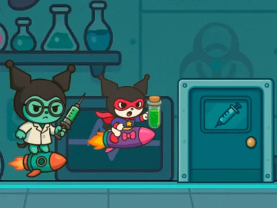 Leikur Kitty Kuro Lab Escape á netinu