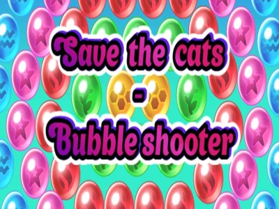 Leikur Bjargaðu köttunum Bubble Shooter á netinu