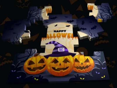 Leikur 3D Halloween Jigsaw á netinu