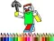 Leikur Til baka í skóla: Minecraft litun á netinu