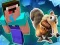 Leikur Noob Parkour: Snjóaldur á netinu
