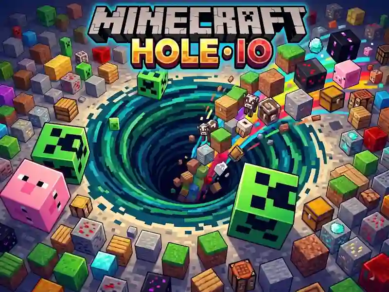 Leikur Minecraft Hole IO á netinu